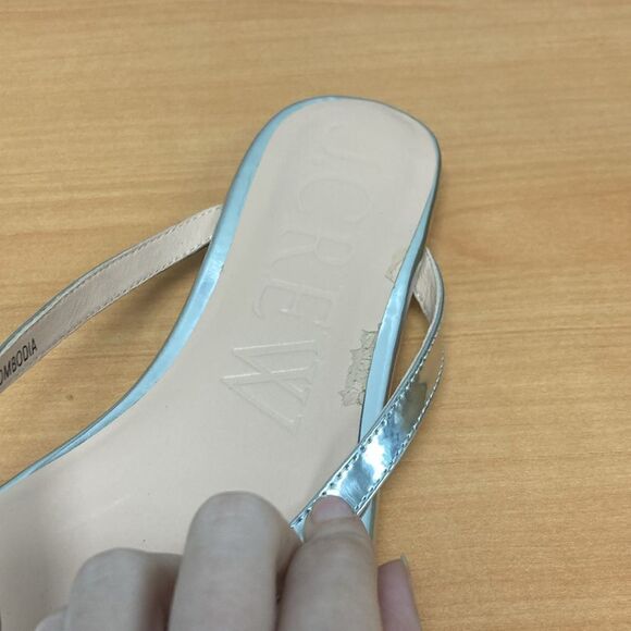 J.Crew New Capri thong sandals in metallic leather - Picture 3 of 4